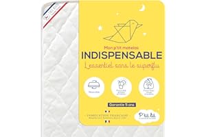 P'tit Lit - Polyuréthane Matelas Bébé Indispensable - 60x120 cm - Climatisé : 1 face Été / 1 face Hiver - Oeko Tex - Fabrication Française, Blanc