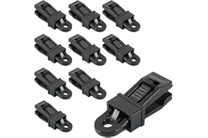 SSRDFU Fixation bache - 10 pcs Clips de bâche de Tente avec poignée de Verrouillage Solide et œillets, Clips de Fixation pour Tente,auvent,Couverture,Voile d'ombrage