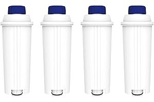 Comedes Cartuccia filtro per De'Longhi DLS-C002, SER3017 & 5513292811, compatibile con Magnifica, Eletta, ECAM, ESAM, ETAM, BCO, serie ECO, certificazione TÜV SÜD (4 pezzi)
