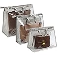 zzz 3 Pack Handbag Storage Handbag Organizer Dust Cover Bag Transparent Anti-dust Purse Storage Bag for Hanging Closet with Zipper and Handle