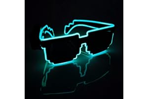 iLamdeetek LED Leuchtbrille,Neon Brillen,Cyberpunk LED Brille,Leuchten PartyBrille,Wireless Party Brille,dekorative Gläser, für Bar, Club, Rave-Party, Halloween