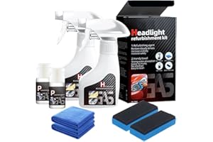 ‎GIVUAIME 180ml Scheinwerfer Aufbereitung Set, 2025 Neu Auto Scheinwerfer Politur Spray, Autoscheinwerfer Aufbereiter Und Kristallisationsbeschichtungsset, Für Reinigt Und Poliert Vermattete Und Vergilbte (1)