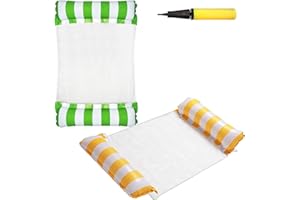 DOEPEBAE 2 Pack Water Hammock, Inflatable Pool Chair, Lilos and Inflatables Pool Chair Pool Inflatable Pool Noodle, Pool Inflatables for Adults in Summer Beach or Swimming Pool