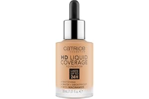 Catrice Cosmetics HD Liquid Coverage base de maquillaje, de larga duración, matificante, control de grasa/control de brillos, mate, 30 ml
