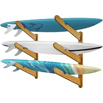 Support Mural Multirack Pour 6 Planches - Surf, Snowboard, SUP, Kite | En Bois Bouleau Et Mousse