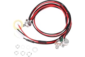 BNINETEENTEAM Tonabnehmer, Piezo-Wandler, 6,35 mm, Doppel-Piezo-Tonabnehmer mit Lautstärkeregler, Akustikgitarreninstrumente für Gitarre, Ukulele, Mandoline, Banjo,