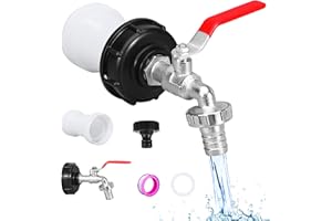 FORMIZON IBC Tank Schwanenhals, IBC Adapter mit Schwanenhals Messing Wasserhahn, IBC Schwanenhals 3/4" Auslaufhahn für 1000L Regenwassertank, Regenfass, IBC Container (B)