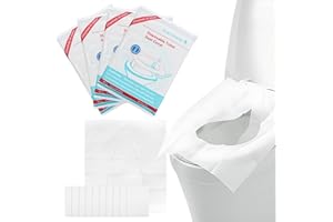 LIBAIDZ 40 Stück Toilettenauflage,Einweg Toilettensitzbezug,Einweg Toilettenauflage,Toilet Seat Cover,WC Papiersitze,Toilettensitz Papierauflage Spülbarer,für Reisen,Geschäftsreise(425 * 360mm)