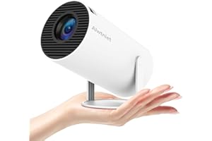 ALWTNIET Mini Proyector portátil, WiFi6 BT 5.0 Android 11.0, proyector de video compatible con 4K 1080P, proyector de películas con corrección trapezoidal horizontal y rotación de 180° compatible con teléfonos