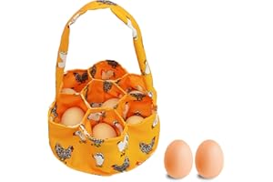 NHPY 1 Article Panier de Collecte d'oeufs,7 Poches Boîtes à œufs, matériau Robuste réutilisable, Convient aux œufs de Canard et d'ancre