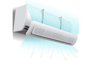 WIOONI Deflettore per Condizionatore da Parete e Universale per Casa/Ufficio, Neonati, Anziani, Donne in Gravidanza - Modello Pieghevole - Bianco