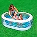 Produktbild Baby-Swimmingpool-aufblasbares Swimmingpool-Kinderplanschbecken Baby-Bad verdicken erwachsene Badewanne, blaues transparentes, 163 * 107 * 46cm