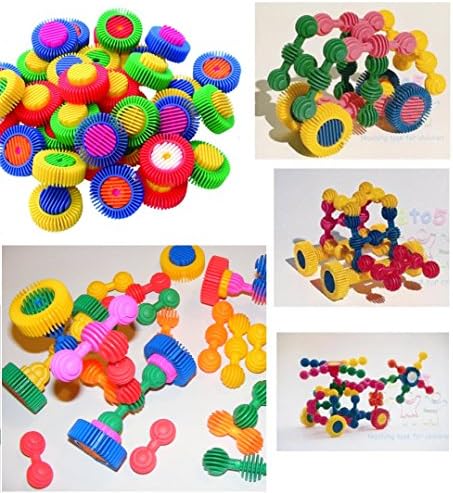 56 Interstar Mini Coloured Wheels &amp; Axles Suits all Interstar Construction Sets