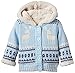 Dirkje Baby Boys Baby outside cardigan Hooded Long Sleeve Cardigan, Blue (lightblue/darkblue/beige), 3 Months