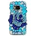 Produktbild spritech (TM) 3D Handgefertigt Extreme Luxus Diamant Design mit Beautiful Rose Blume Bling Klar Hard Caver Fall, style-26, HTC M9