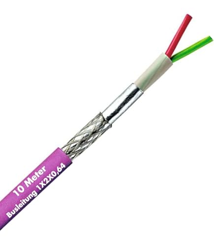 Cable De Bus EIB-Y(St)Y - 2x2x0,8 Mm, Verde, Para Instalaciones Domticas Y  Telecomunicaciones