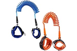 QOCUILC 2 Pièces Harnais et Bracelet de Sécurité Anti-Perte pour Enfant - Laisse 1.5m Réglable