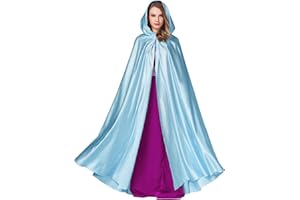 BEAUTELICATE Capa con Capucha Medieval Mujer Disfraz Abriga Larga para Novia Vampiro Princesa Bruja Halloween Navidad Fiesta Cosplay Fotografía