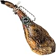 Jamon Iberico Spanish Ham Leg - 7.5-8.0 kg Iberico Cebo Pata Negra - 100% Natural - No Additives or Preservatives - from Multi-Award Winning Iberico Ham producer Simon Martin