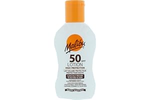 Malibu Sun SPF 50 Lotion, Very High Protection Sun Cream, Water Resistant, Vitamin E and Aloe Vera Extract, 100ml