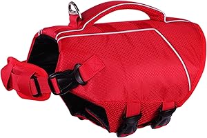 ASENKU Chaleco Salvavidas para Perro Pequeños Medianos y Grande, Chaleco Flotador para Perros con Mango y Reflejo, Adecuado para Lubinas, Chihuas, Bulldogs Franceses, Labradores, etc. XS