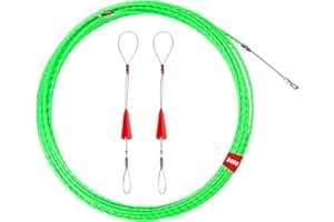 SUNOYA Sonda Passacavi 30 Metri, Sonda Elettricista 5mm, Molla Elettricista con 2 Molla di Guida, Sonda Passacavi Professionale, Sonda Tiracavi per Cavi Elettricista