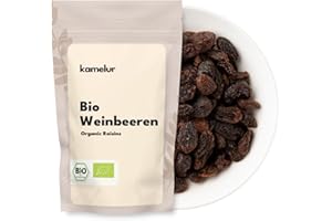 Kamelur Uva BIO Scura Essiccata - Uvetta Sultanina Aromatica, Della Migliore Qualità Biologica, Senza Zuccheri Aggiunti Né Solfiti 1 Kg (Confezione Da 1)