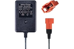 Chargeur de Batterie 6V pour Voitures à roulettes, Chargeur 6V pour Jouets à roulettes, Adaptateur de Batterie 6V Prise carrée