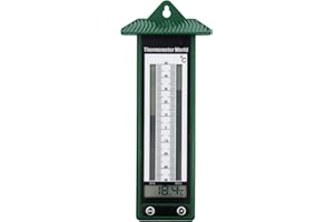 THERMOMETER WORLD Digital Greenhouse Thermometer - Max Min Thermometer to Measure Maximum and Minimum Temperatures in a Greenhouse, Room, Office, Warehouse, Factory, Workplace
