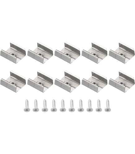 30 Clip Di Fissaggio Per Strisce LED (5-6 Mm) Con Viti - Supporti In PP Trasparente Per Parete E Soffitto