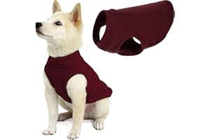 Gooby - Gilet en Polaire Stretch pour Chien, Bordeaux, Taille M