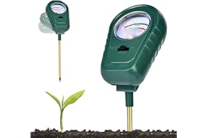 Homcoice pH Mètre du Sol, Testeur Plante 3-en-1 pour Sol Humidité/Fertilité/pH pour Entretien Plantes, idéal pour Jardin, pelouse, Ferme, intérieur et extérieur (Pas Besoin de Batterie)