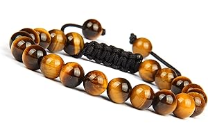 GD GOOD.designs EST. 2015 Bracelet de perles pour hommes en pierre naturelle véritables - Bracelet énergétique entièrement réglable - Bracelet de boules de chakra 8mm
