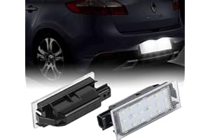 OZ-LAMPE Luci Targa a LED per Renaul-t Vel Satis Twingo II Clio III Clio IV Espace IV Laguna III Laguna II Phase II Master II Megane II Megane III, Lampada Luce Targa a LED 2 Pezzi 18*2835 SMD Canbus