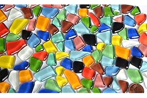 BAZARE MASUD E.K. Bazare Masud eK 300 g weiche Glasmosaiksteine unregelmäßig vieleckig bunt, nicht durchscheinend, ca. 170 Stück.