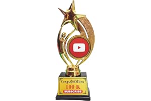 Gifts Bucket YouTube 100K Subscriber Trophy Award | Gifts for Brother, Sister, Husband, Wife, Boyfriend and Girlfriend YouTube Influencer