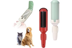 71Nmly 2 rodillos removedores de pelo de mascotas, cepillo removedor de pelo de animales reutilizable, removedor de pelo de mascotas para perros y gatos, áreas fijas fáciles de limpiar para ropa de