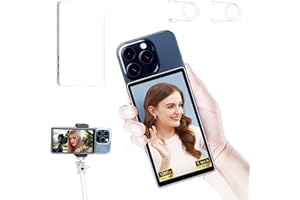 Shimbol CP5 Lite Magnet-Smartphone Handy Selfie Monitor Full HD 5 Zoll Drahtlos für Live-Stream TikTok - Kompatibel mit iPhone Samsung Android (Weiß)