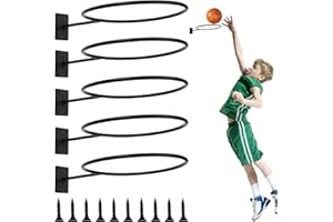 HIKPACKER 5 Stück Wandhalterung Ball Rack, Metall Ball Halter Schwarz, Sportball Rack für Basketball Fußball Volleyball Storage Display