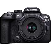 Canon EOS R10 Appareil Photo Hybride Format APS-C 24 Mpixels Noir Plus Objectif Canon RF-S 18-45mm F4.5-6.3 is STM Standard
