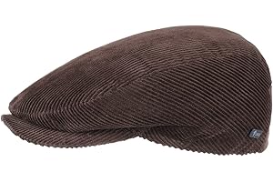 Lipodo Cord płaska czapka męska/damska - czapka z daszkiem z bawełny - czapka z daszkiem z podszewką - rozmiary czapki 49-61 cm - czapka sztruksowa na lato/zimę