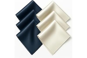 ‎KEMES Brillenputztücher Mikrofaser 6er Pack Hochwertiges Reinigungstuch für Brillen Putztuch Streifenfrei Nanofasertuch Bildschirme und Gläser 15x18cm in Marineblau/Grau
