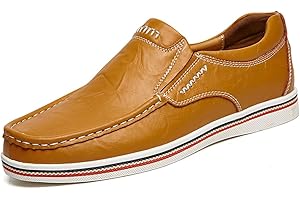 ASIFN Mocassins de Conduite Décontractés pour Hommes Business Brogue Chaussures Confort Sport Walking Light Moccasin