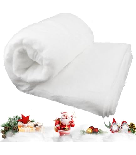 2 Rouleaux De Fausse Neige Pour Décorations De Noël – Tissu Polyester, 33x120 Cm, à Découper, Pour Tables Et Vitrines