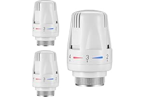 LJAPPLIED Thermostatic Radiator Head, 2 Pcs TRV Smart Radiator Thermostat Radiator Valve Replacement Head, Thermostatic Radiator Valve Heating System Temperature Control Heads for Home Office (2)