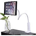 LIRAMARK 360° Rotating Lazy Gooseneck Phone Holder, Flexible Long Arm Clip Stand for Desk, Bed, Office, Kitchen - Universal Fit for Smartphones Up to 6.8"