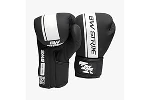 BW STRIKE Premium 3-Layer Original Latex Foam Inner Padding, Faux Leather Boxing Gloves for Men and Women – Durable twins boxing gloves, Suitable for Kickboxing, Martial Arts, Sparring, and Training.