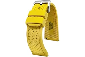 STUNNING SELECTION ALPINE Sporty Premium Soft Silicone Adjustable Watch Band - Replacement Rubber Watch Bands for Women & Men - Waterproof Quick Release Watch Straps - Compatible with Regular & Smart Watch Bands