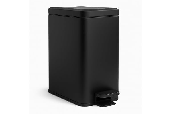 Relaxdays soptunna, 10 liter, 16 cm smal, med mjuk stängning