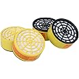 Ewolee Gas Mask Filter, 4Pcs Respirator Filters, Replacement Filter Box Cartridges for Chemical Spray Paint Dust Gas Face Respirator Mask